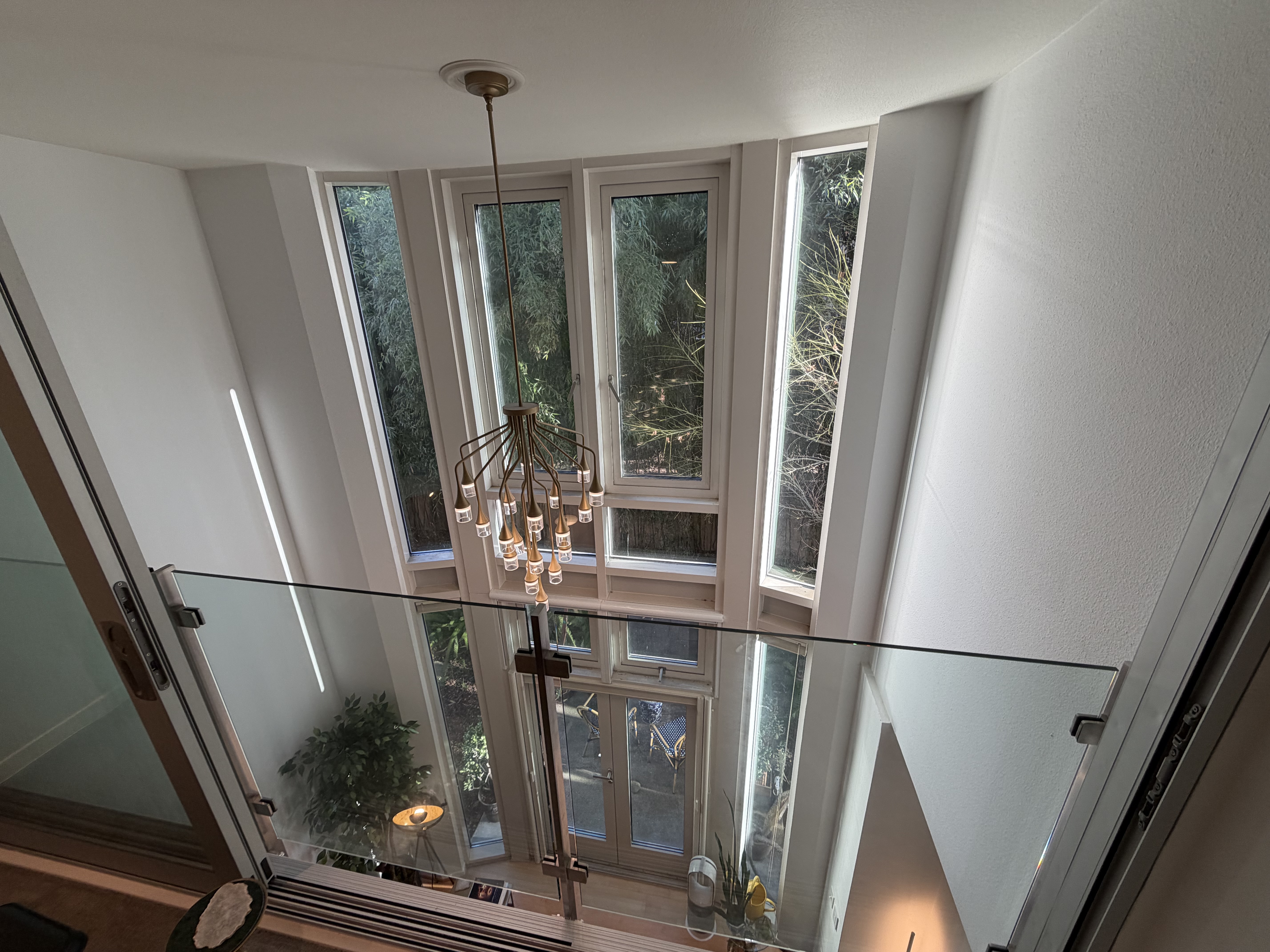 Double-height ceiling view