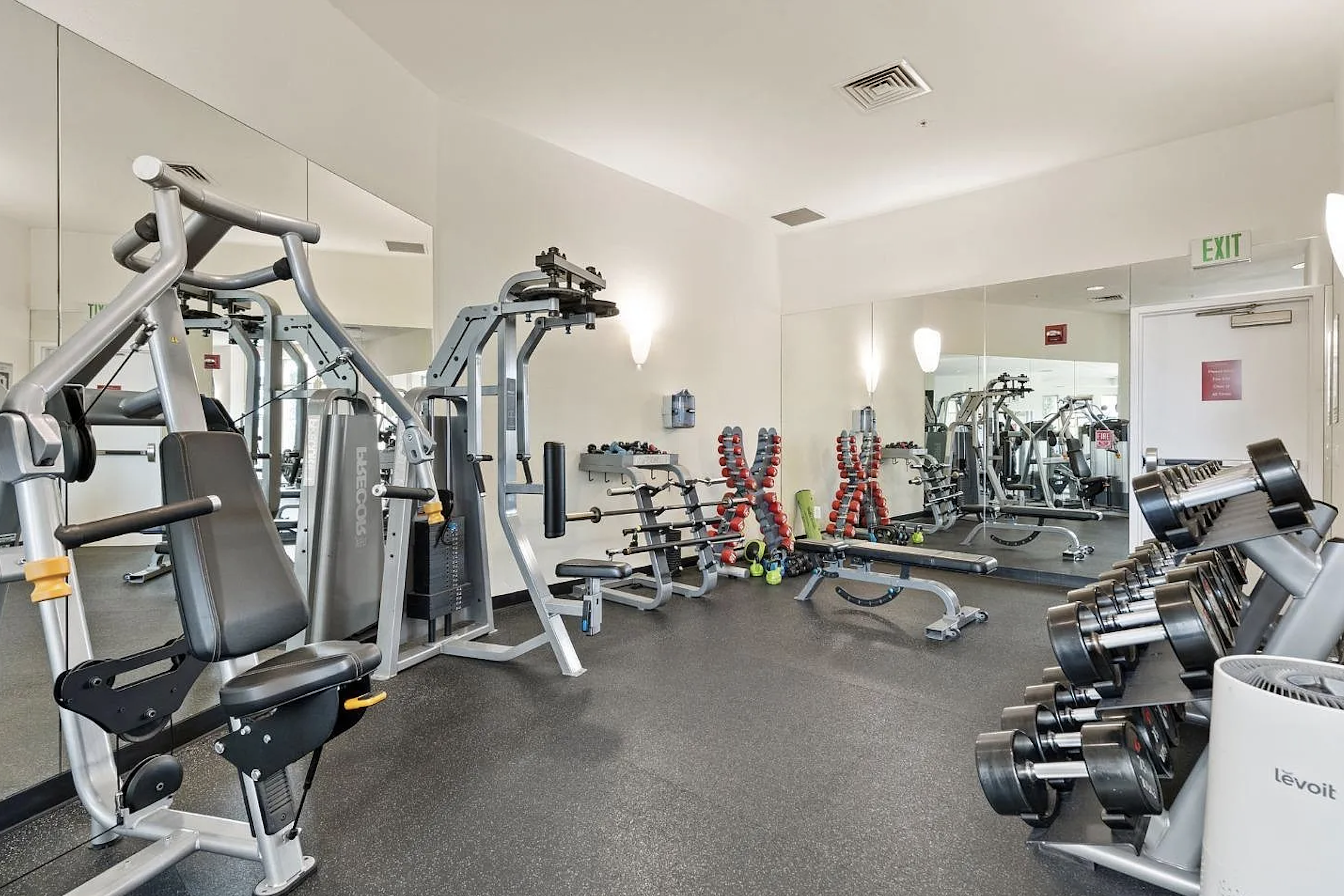 Fitness equipment and mirrors
