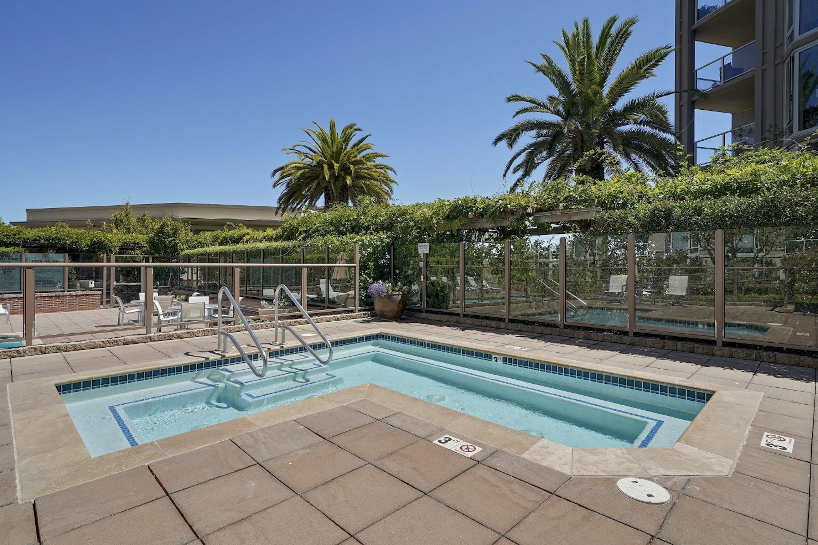 Outdoor heated hot tub